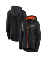 Women's Fanatics Black Anaheim Ducks Authentic Pro Rink Full-zip Hoodie Jacket