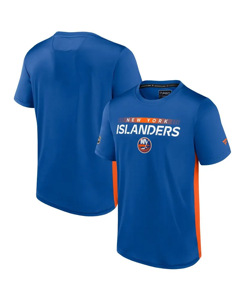 Men's Fanatics Royal, Orange New York Islanders Authentic Pro Rink Tech T-Shirt