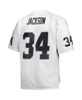 Men's Mitchell & Ness Bo Jackson White Las Vegas Raiders Big and Tall 1988 Retired Player Replica Jersey