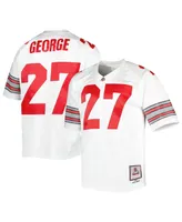 Men's Mitchell & Ness Eddie George White Ohio State Buckeyes Authentic Jersey