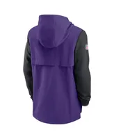 Men's Nike Purple, Black Minnesota Vikings Sideline Player Quarter-zip Hoodie