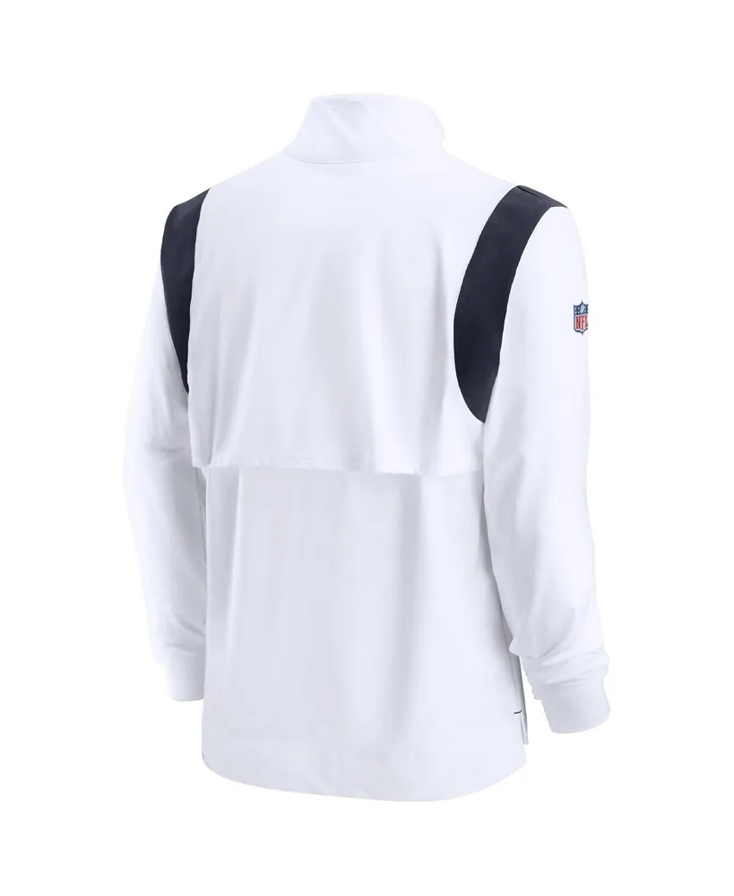 Men's Nike White Chicago Bears Sideline Coach Chevron Lockup Quarter-zip Long Sleeve Top