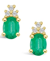 Macy's Emerald (2-3/8 Ct. t.w.) and Diamond (1/5 Stud Earrings