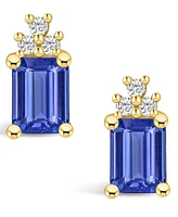 Macy's Tanzanite (3-1/5 Ct. t.w.) and Diamond (1/5 Stud Earrings
