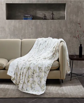 BCBgeneration Marble Foil Printed Plush Throw Blanket, 50" x 70", Exclusively at Macy's