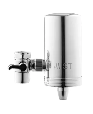 Mist Activated Carbon Fiber Faucet Filtration System with 320 Gallon Capacity - Silver