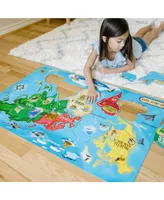 Melissa & Doug World Map Jumbo Jigsaw Floor Puzzle with 33 Pieces