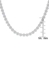 Macy's Fine Silver Plated Cubic Zirconia Hexagon Necklace