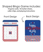 Big Dot of Happiness 4th of July - Bar Bingo Cards and Markers - Independence Day Bingo Game - 18 Ct