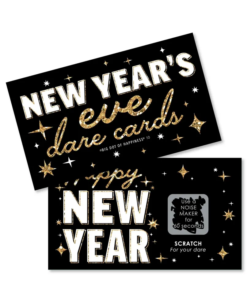 Hello New Year - Nye Party Game Scratch Off Dare Cards - 22 Count