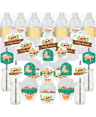 Let's Hang - Sloth - Baby Shower or Birthday Fabulous Favor Party Pack 100 Pc