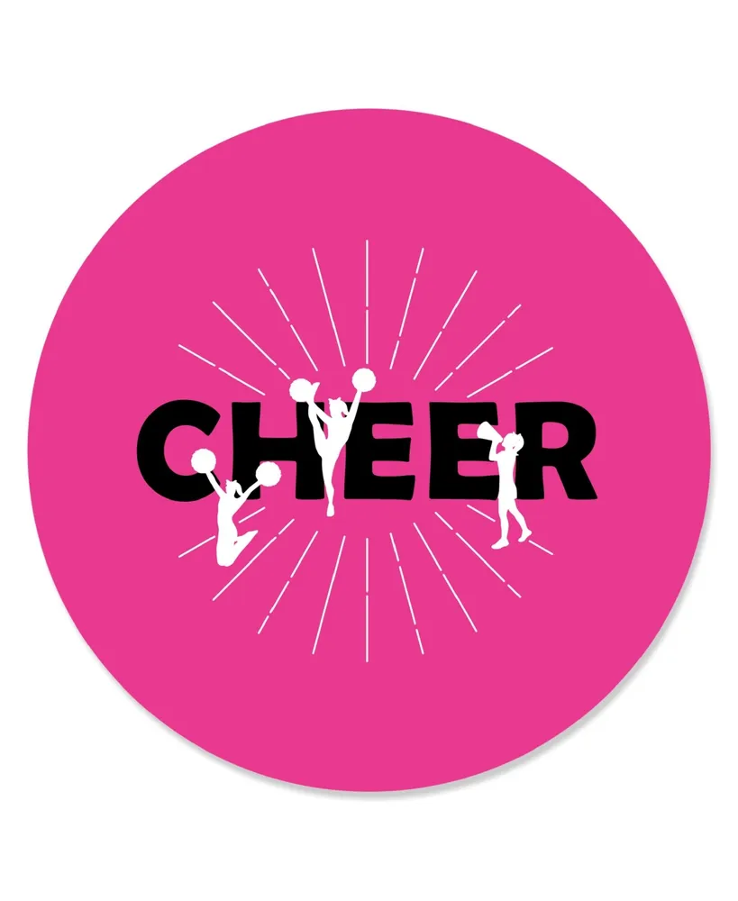 We've Got Spirit - Cheerleading - Cheerleader Party Circle Sticker Labels 24 Ct