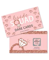 Bride Squad - Rose Gold Party Game Scratch Off Dare Cards - 22 Ct