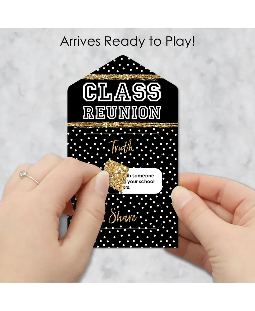 Reunited - School Class Party Game Cards - Truth, Dare, Share Pull Tabs 12 Ct