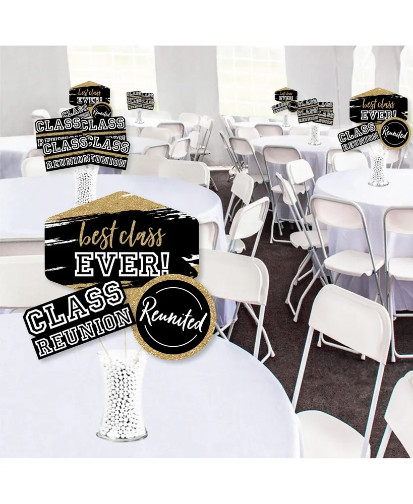 Reunited - Class Reunion Centerpiece Sticks - Showstopper Table Toppers - 35 Pc