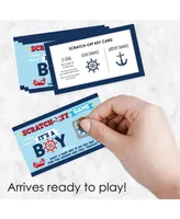 Ahoy It's a Boy - Nautical Baby Shower Game Scratch Off Cards - 22 Count