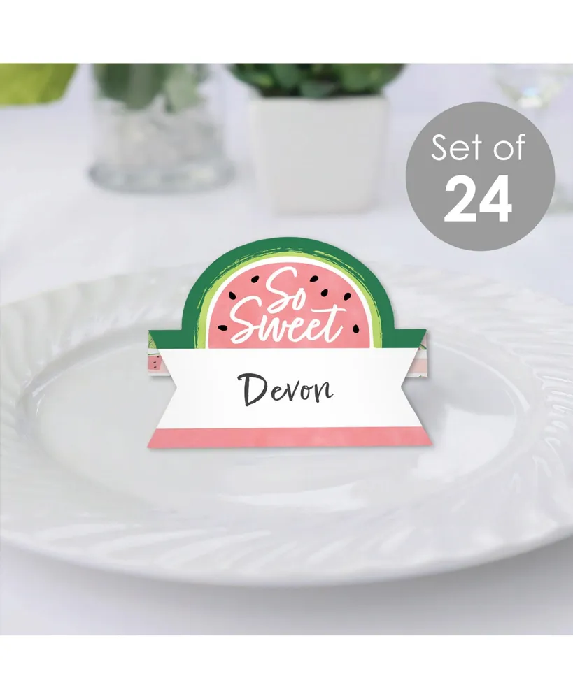 Sweet Watermelon - Fruit Party Buffet - Table Setting Name Place Cards 24 Ct