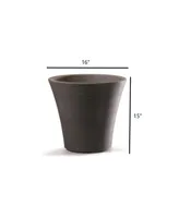 Garden Elements B08316S181 Pamploma Plastic Outdoor Planter Cappuccino 16 Inches