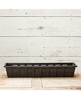 Novelty Manufacturing Polypropylene Flower Box Planter/Liner, Black, 30" L