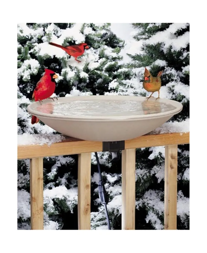 Allied Precision Heated Bird Bath Light Stone Color 20in D