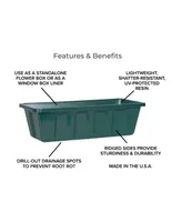 Novelty Mnftg. Polypropylene Flower Box Planter/Liner, Hunter Green