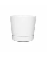 Novelty (#10062) Full Depth Round Cylinder Pot, White, 6 Inch