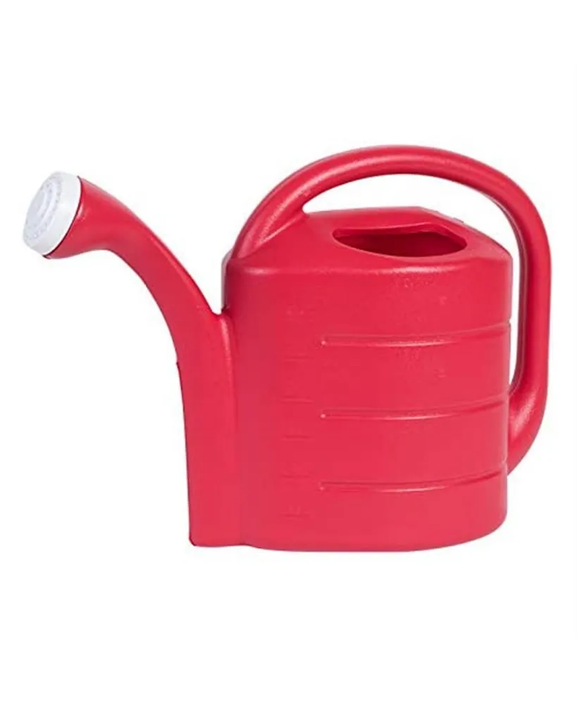 Novelty Deluxe Plastic Watering Can, Red, 2 Gallons