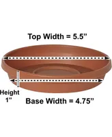 Bloem Terra Plant Saucer Tray for Planters Terra Cotta 5.5" Diameter