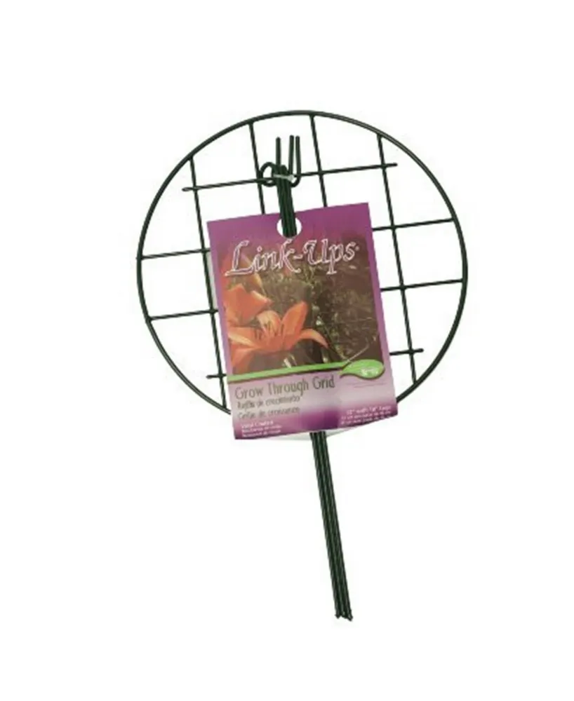 Luster Leaf Inc Luster Leaf Link-Ups Grow Through Round Grid Plant Support, 12" Grid x 18" Leg