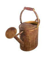 Gardener's Select Gardener Select Farmhouse Oval Metal Watering Can, Rusty 1.85 Gallons