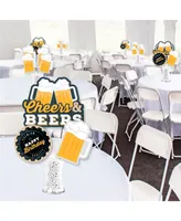 Cheers & Beers Happy Birthday Centerpiece Sticks Showstopper Table Toppers 35 Pc