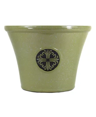 Garden Elements Logo Large Plastic Modern Planter Lime Green 14.75 Inches