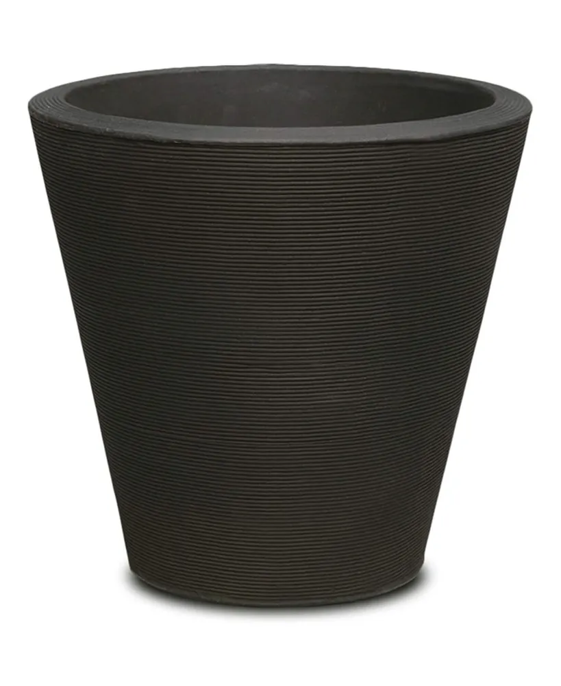 Crescent Garden Madison Planter Plant Pot Inch Caviar Black