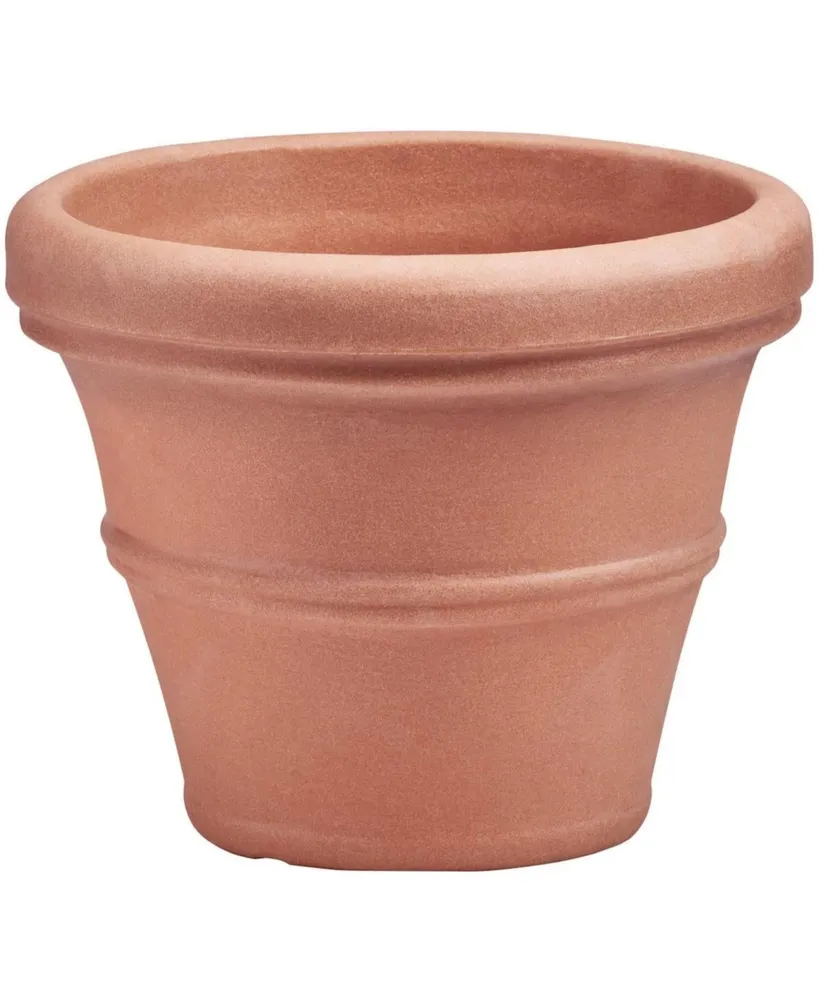 Crescent Garden Brunello RolledRim Planter Weather Terracotta 20"