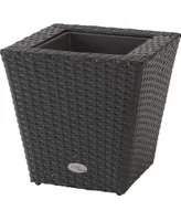 Dmc Products Vista Square Resin Wicker Planter -Inch