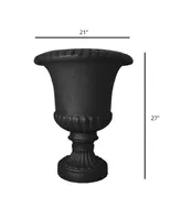 Tusco Products Urn Planter Black 27in H