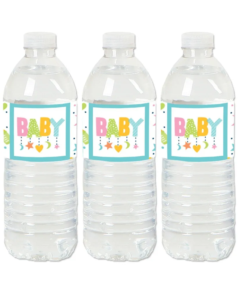 Big Dot Of Happiness Colorful Baby Shower - Gender Neutral Party Water  Bottle Sticker Labels - 20 Ct - Assorted Pre