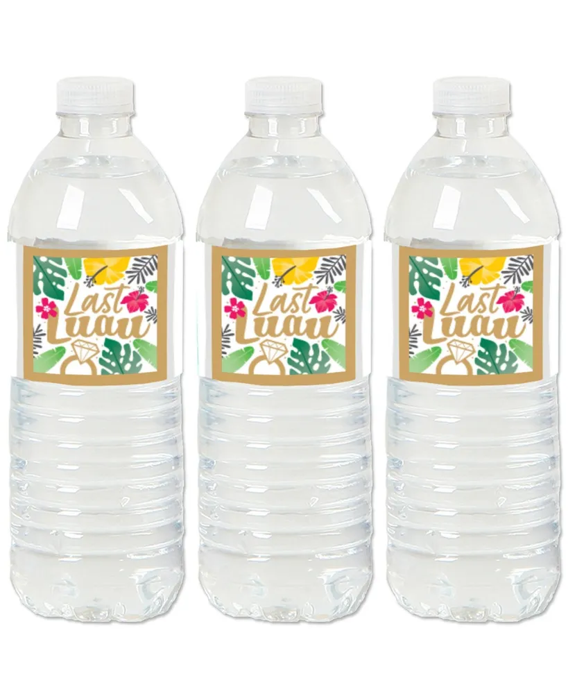 Big Dot Of Happiness Last Luau Tropical Bachelorette Bridal Shower Water  Bottle Sticker Labels 20 Ct - Assorted Pre