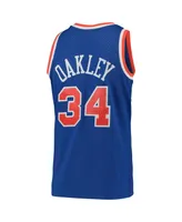 Men's Mitchell & Ness Charles Oakley Blue New York Knicks Hardwood Classics 1991-92 Swingman Jersey