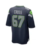 Men's Nike Charles Cross College Navy Seattle Seahawks 2022 Nfl Draft First Round Pick Game Jersey