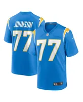 Men's Nike Zion Johnson Powder Blue Los Angeles Chargers 2022 Nfl Draft First Round Pick Game Jersey