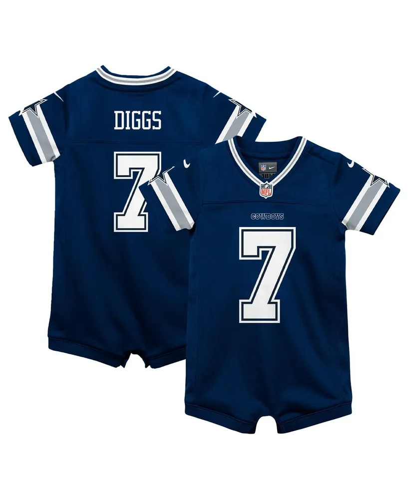 Infant Boys and Girls Nike Trevon Diggs Navy Dallas Cowboys Game Romper Jersey