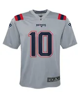 Big Boys Nike Mac Jones Gray New England Patriots Inverted Game Jersey