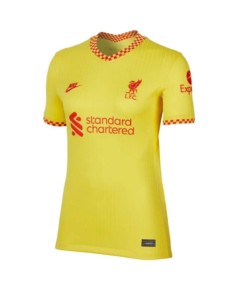 Women's Nike Yellow Liverpool 2021/22 Third Breathe Stadium Jersey