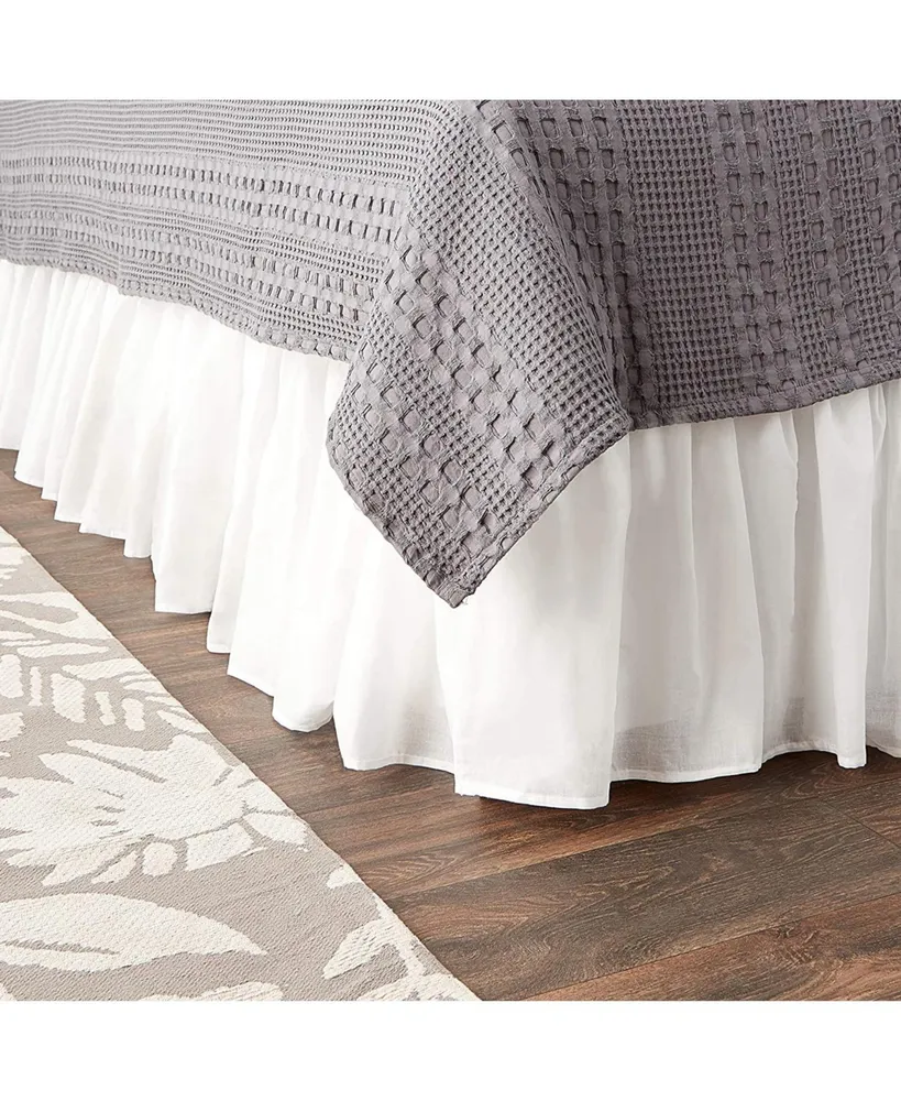 Greenland Home Fashions Cotton Voile Bed Skirt 18" Queen