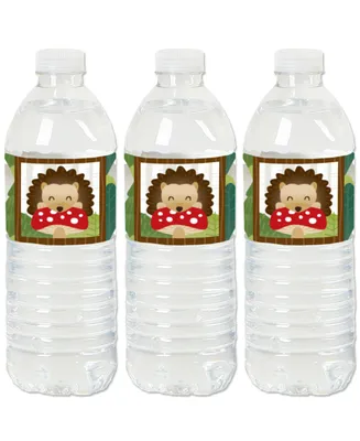 Forest Hedgehogs Birthday Party or Baby Shower Water Bottle Sticker Labels 20 Ct