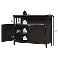 Costway Modern Kitchen Storage 36" Height Cabinet Buffet Server Table