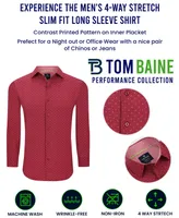 Tom Baine Men's Slim Fit Performance Long Sleeve Button Down Dress Shirt