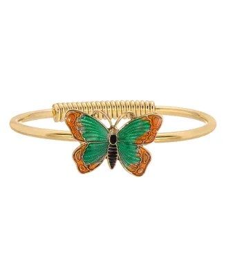 2028 Gold-Tone Butterfly Cuff Bracelet
