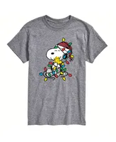 Airwaves Men's Peanuts Lights Short Sleeve T-shirt